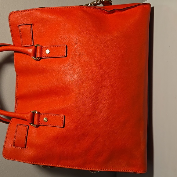 Micahel Kors Hamilton Leather Bag Orange - Picture 6 of 10
